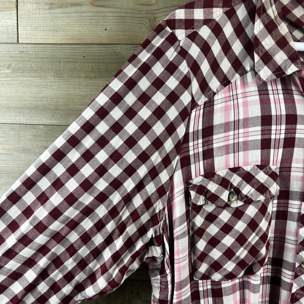Torrid Womens Shirt Lizzie Rayon Twill Button Up Long Sleeve Plaid‎ Preppy 3X - Picture 4 of 8